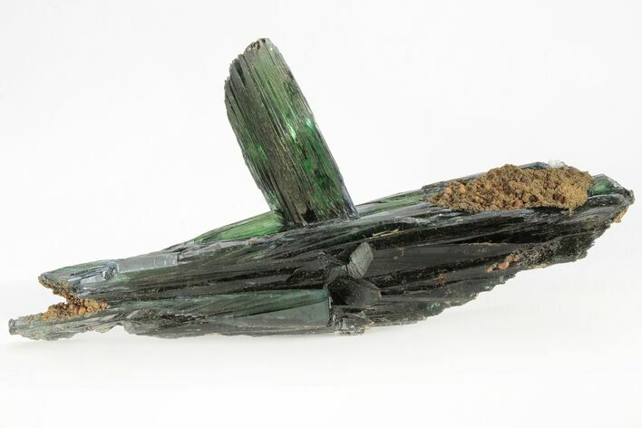 Gemmy, Emerald Green Vivianite Crystal - Brazil #208687